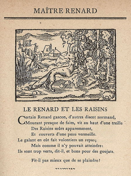 Le renard et les raisins